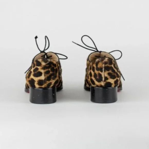 Christian Louboutin Pony Hair Leopard Print Oxfords - Picture 4 of 10